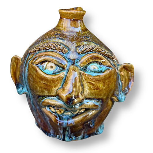 Liz Bloodgood 6" Wood Fired Southern Face Jug DP5960